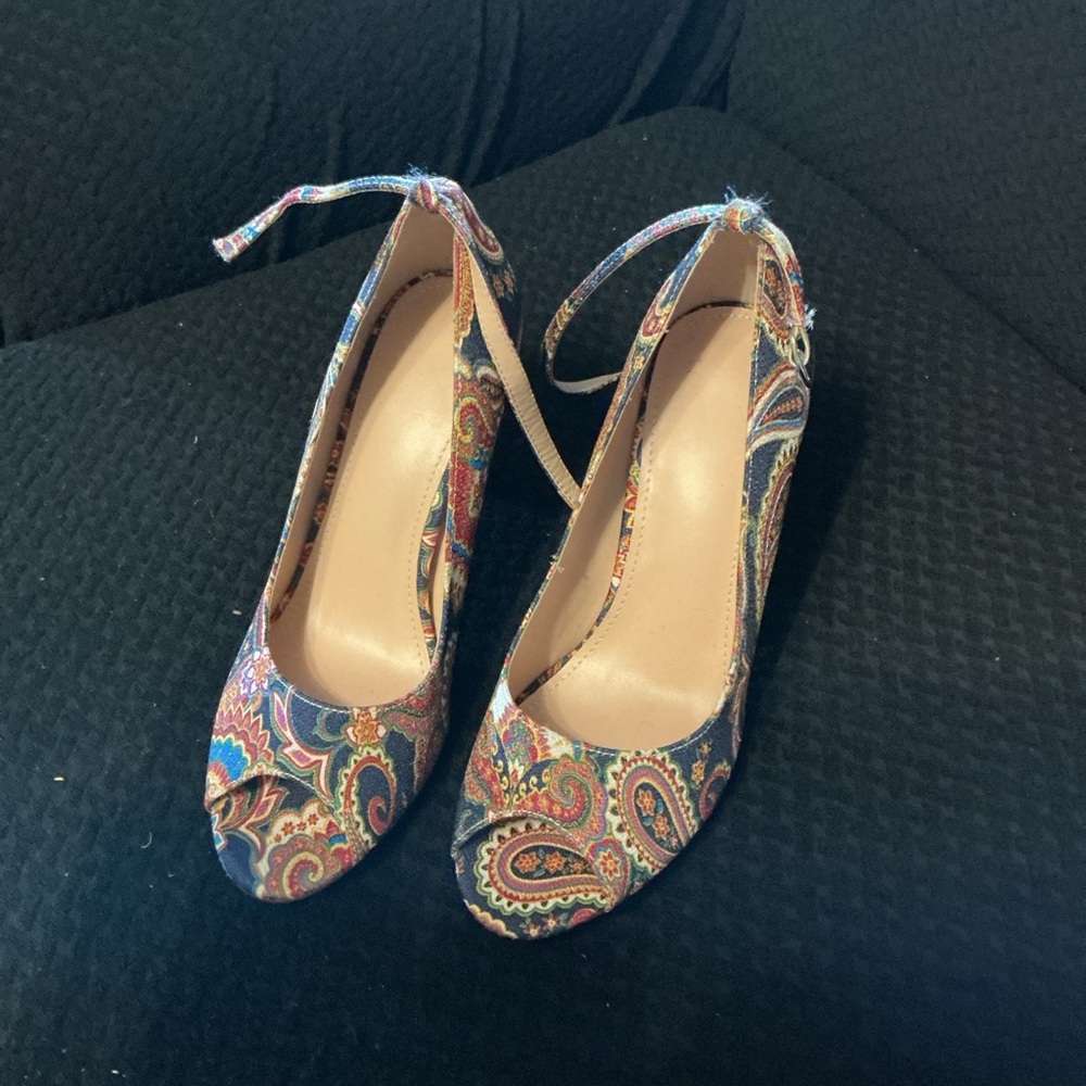 Paisley Print Women's Heels